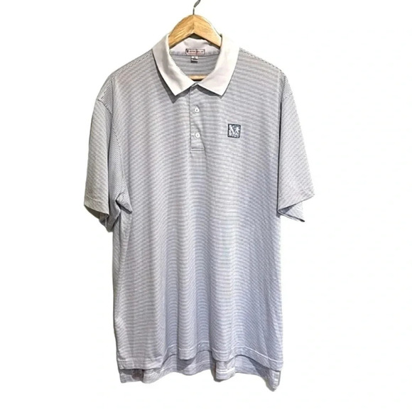 Peter Millar Men’s Casual Golf Polo Shirt Size XL Mediterra Performance Athletic - Picture 1 of 5